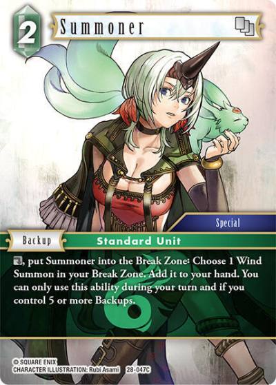 Summoner 28-047C Dreamlike Oceans Final Fantasy card