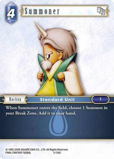 Summoner 3-134C Opus III Final Fantasy card