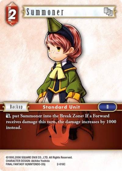 Summoner Arc 2-018C Opus II Final Fantasy card