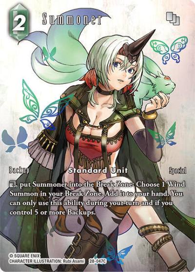 Summoner (Full Art) 28-047C Dreamlike Oceans Final Fantasy card
