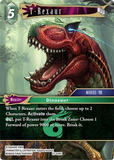 T Rexaur 27-038C Journey of discovery Final Fantasy card