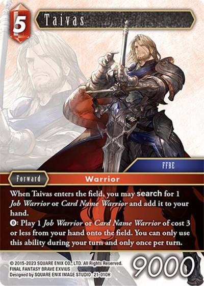 Taivas 21-010H Beyond Destiny Final Fantasy card
