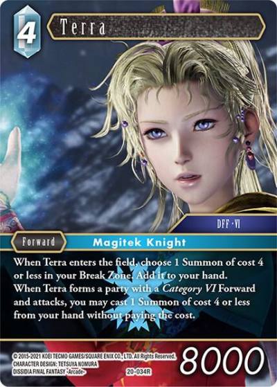 Terra 20-034R Dawn of Heroes Final Fantasy card