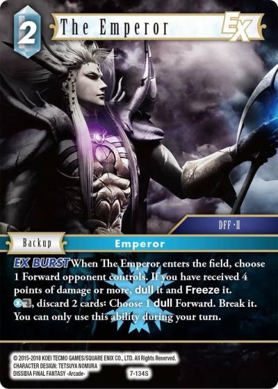 The Emperor EX 7-134S Opus VII Final Fantasy card