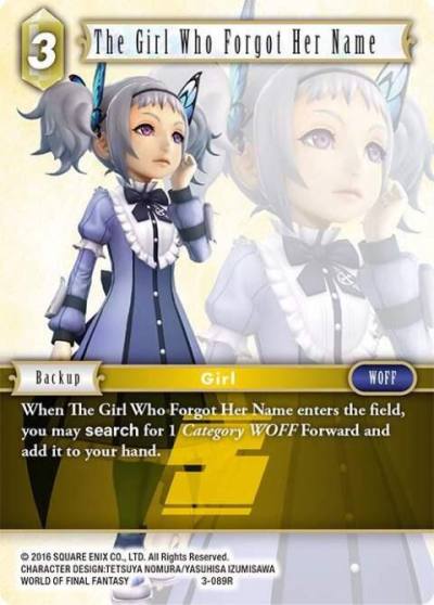 The Girl Who Forgot Her Name 3-089R Opus III Final Fantasy card