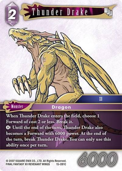 Thunder Drake 15-091C Crystal Dominion Final Fantasy card