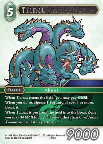Tiamat 11-052C Opus XI Final Fantasy card
