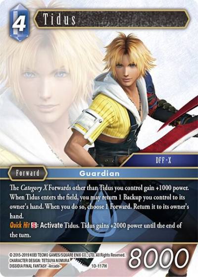 Tidus 10-117H Opus X Final Fantasy card