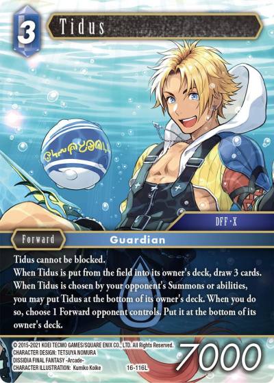 Tidus 16-116L Emissaries of Light Final Fantasy card