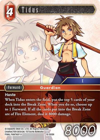 Tidus 18-009H Resurgence of Power Final Fantasy card