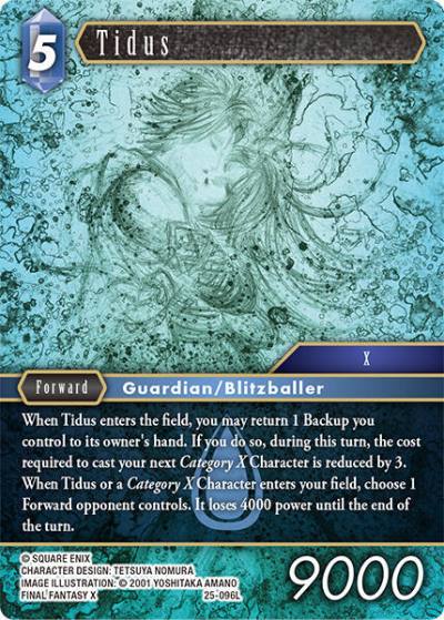 Tidus 25-096L Tears of the Planet Final Fantasy card