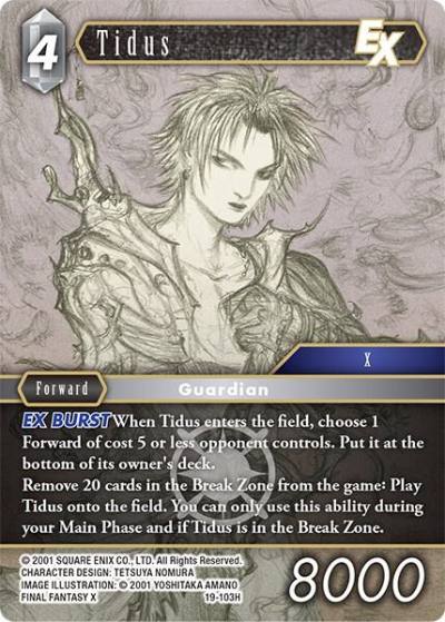 Tidus EX 19-103H From Nightmares Final Fantasy card