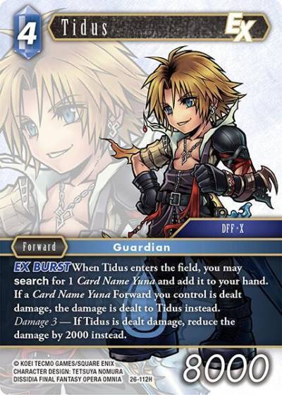 Tidus EX 26-112H Gunslinger in the abyss Final Fantasy card