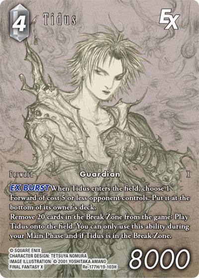 Tidus EX Full Art Re-177H/19-103H Legacy Collection Final Fantasy card