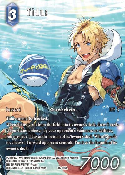 Tidus Full Art 16-116L Emissaries of Light Final Fantasy card