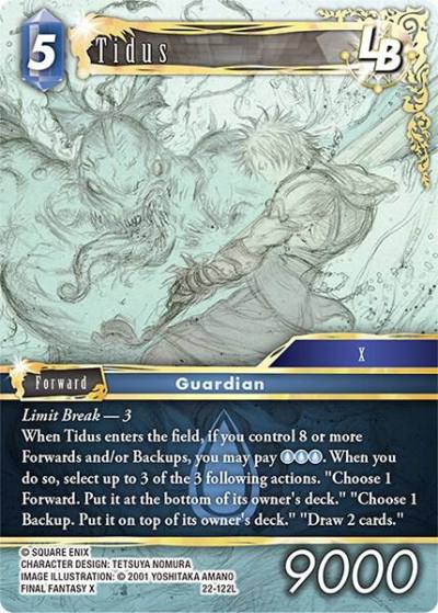 Tidus LB 22-122L Hidden Hope Final Fantasy card