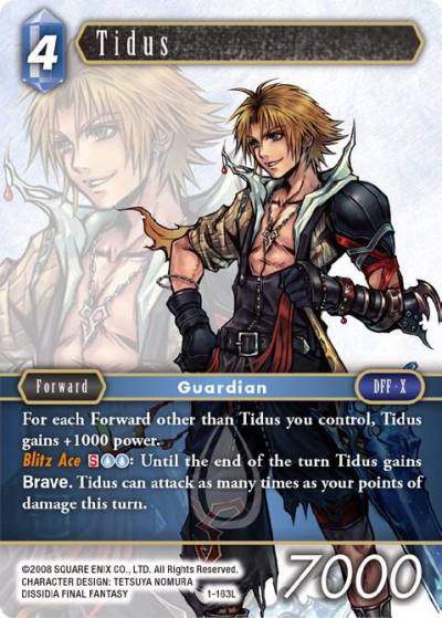 Tidus Legend 1-163L Opus I Final Fantasy card