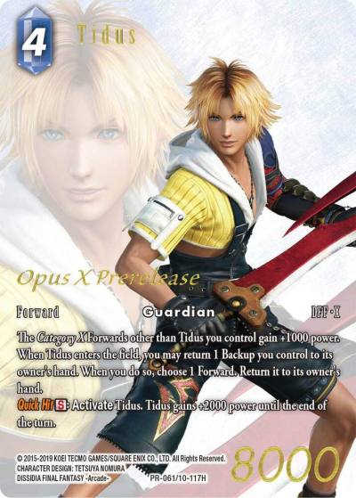 Tidus Prerelease Promo PR-061/10-117H FF: Promo Cards Final Fantasy card