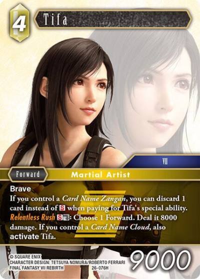 Tifa 26-076H Gunslinger in the abyss Final Fantasy card