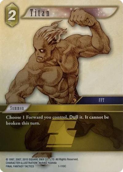 Titan 1-110C Deck Exclusive Cards Final Fantasy card