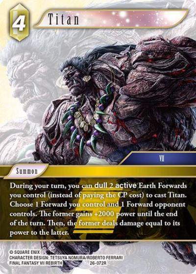Titan 26-072R Gunslinger in the abyss Final Fantasy card