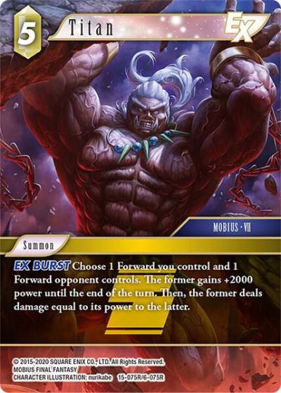 Titan EX 15-075R/6-075R Crystal Dominion Final Fantasy card