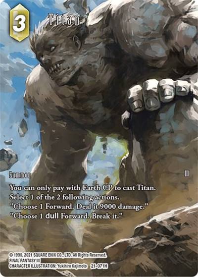 Titan Full Art 21-071H Beyond Destiny Final Fantasy card