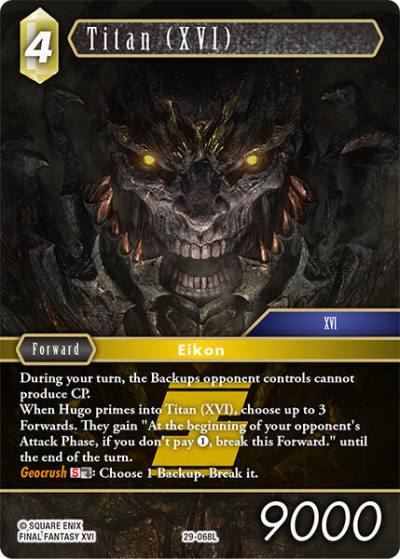 Titan (XVI) 29-068L Blissful Eternity Final Fantasy card