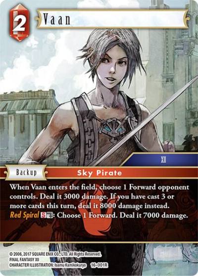 Vaan 16-001R Emissaries of Light Final Fantasy card