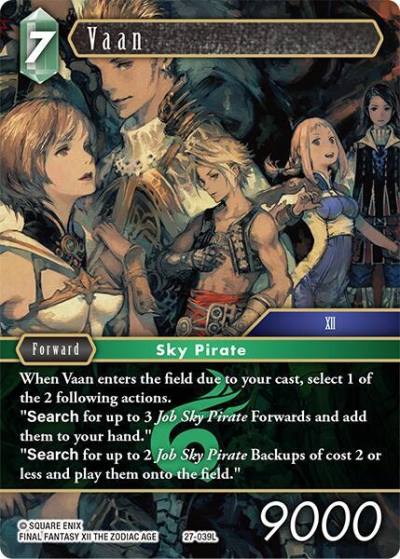 Vaan 27-039L Journey of discovery Final Fantasy card