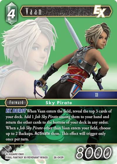 Vaan EX 26-043R Gunslinger in the abyss Final Fantasy card