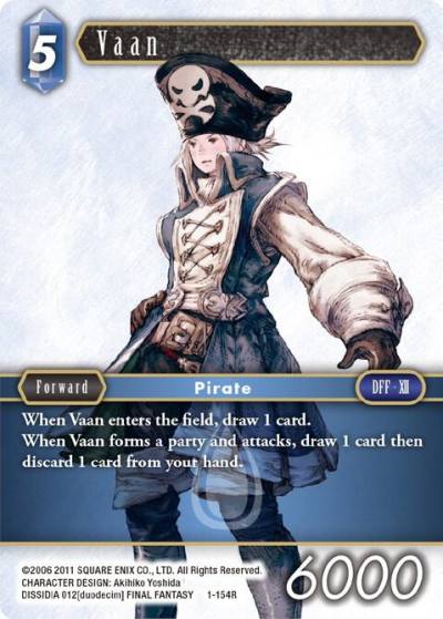 Vaan Rare 1-154R Opus I Final Fantasy card