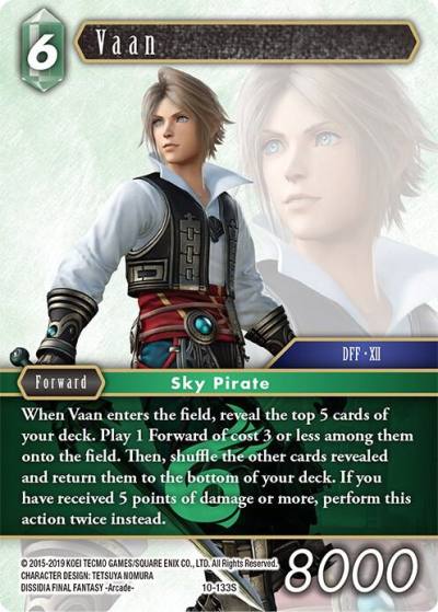 Vaan Starter 10-133S Opus X Final Fantasy card