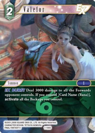 Valefor EX 1-198S Opus I Final Fantasy card
