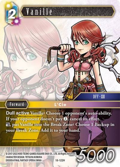 Vanille 18-122H Resurgence of Power Final Fantasy card