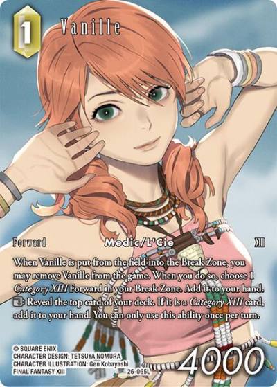 Vanille Full Art 26-065L Gunslinger in the abyss Final Fantasy card