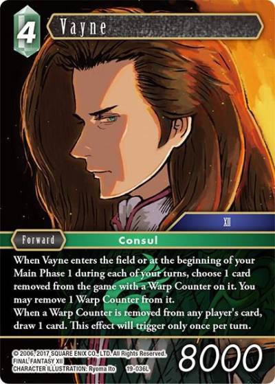 Vayne 19-036L From Nightmares Final Fantasy card