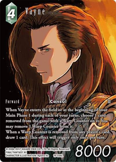 Vayne Full Art 19-036L From Nightmares Final Fantasy card