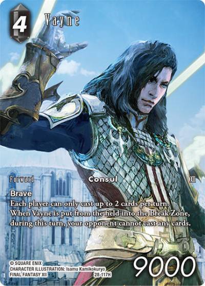 Vayne (Full Art) 28-117H Dreamlike Oceans Final Fantasy card