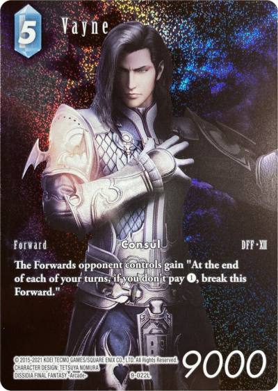 Vayne Full Art Reprint 9-022L Emissaries of Light Final Fantasy card