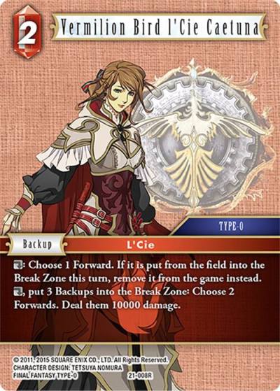 Vermilion Bird lCie Caetuna 21-008R Beyond Destiny Final Fantasy card