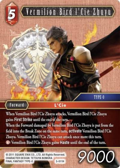 Vermilion Bird lCie Zhuyu 5-011H Opus V Final Fantasy card