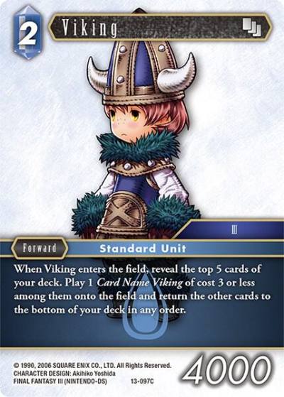 Viking 13-097C Opus XIII: Crystal Radiance Final Fantasy card