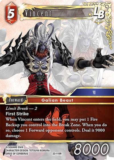 Vincent LB 23-119R Hidden Trials Final Fantasy card