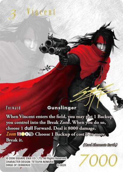 Vincent Noir Promo 9-062H FF: Promo Cards Final Fantasy card