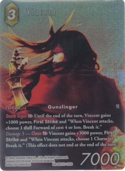 Vincent PR-081/11-135S FF: Promo Cards Final Fantasy card