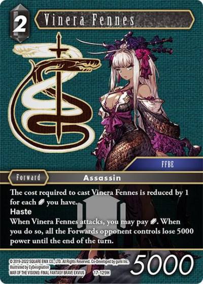 Vinera Fennes 17-129H Rebellion's Call Final Fantasy card