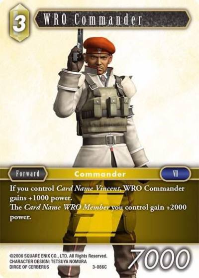 WRO Commander 3-086C Opus III Final Fantasy card