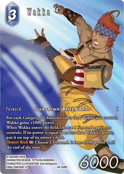 Wakka Full Art 24-108H Hidden Legends Final Fantasy card