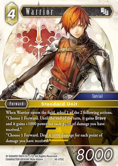 Warrior 10-075C Opus X Final Fantasy card